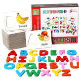 English Letter Identification Card Wooden Alphabet Puzzle Game