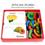 English Letter Identification Card Wooden Alphabet Puzzle Game
