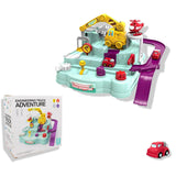 Car Adventure Race & Rescue Track With Magnetic Cars