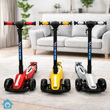 3-Wheel Kids Kick Scooter β Racing Edition with Extra-Wide Wheels & Adjustable Handlebar