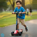 3-Wheel Kids Kick Scooter β Racing Edition with Extra-Wide Wheels & Adjustable Handlebar