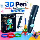 KidoKraze rechargeable 3D printing pen for kids creating colorful 3D drawings and designs in action.