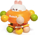 3 in 1 Baby Teether and Bell Rattle Sensory Toy for Grip Training