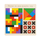 3-in-1 Wooden Puzzle Set