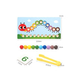 Wooden caterpillar Learn math bead set