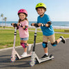 Adjustable Foldable Kick Scooter with Dual Brakes and Glowing LED Wheels