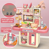 KidoKraze DIY Kitchen play house for girls toy with colorful details and realistic kitchen accessories inside