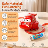 KidoKraze DIY Magic Slime Track Car Toy with colorful slime and track for creative play and motor skill development