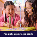 KidoKraze DIY bracelet maker machine kit for kids with colorful beads and tools for creative jewelry making.