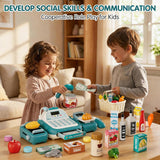 Kids Pretend Play Grocery Store Cash Register Toy Set-49 Pcs