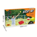 3-in-1 Kids Outdoor Sport Set - Tennis and Badminton Trainer