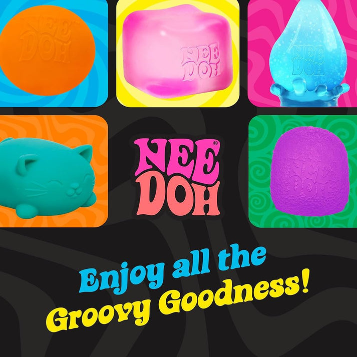 KidoKraze Nee Doh Nice Cube sensory squeeze stress toy in bright colors, designed for tactile play and stress relief.
