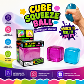KidoKraze Nee Doh Nice Cube sensory squeeze stress toy with colorful, soft, and textured rubber exterior for stress relief and tactile fun.