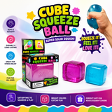 KidoKraze Nee Doh Nice Cube sensory squeeze stress toy with colorful, soft, and textured rubber exterior for stress relief and tactile fun.