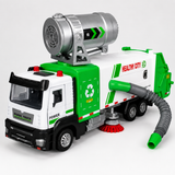 Kids Electric Garbage Truck Toy with Cleaning Brush & Suction Hose