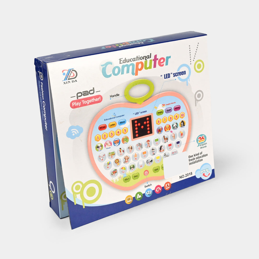 KidoKraze educational LED tablet for kids showing colorful interactive educational toys and learning activities.