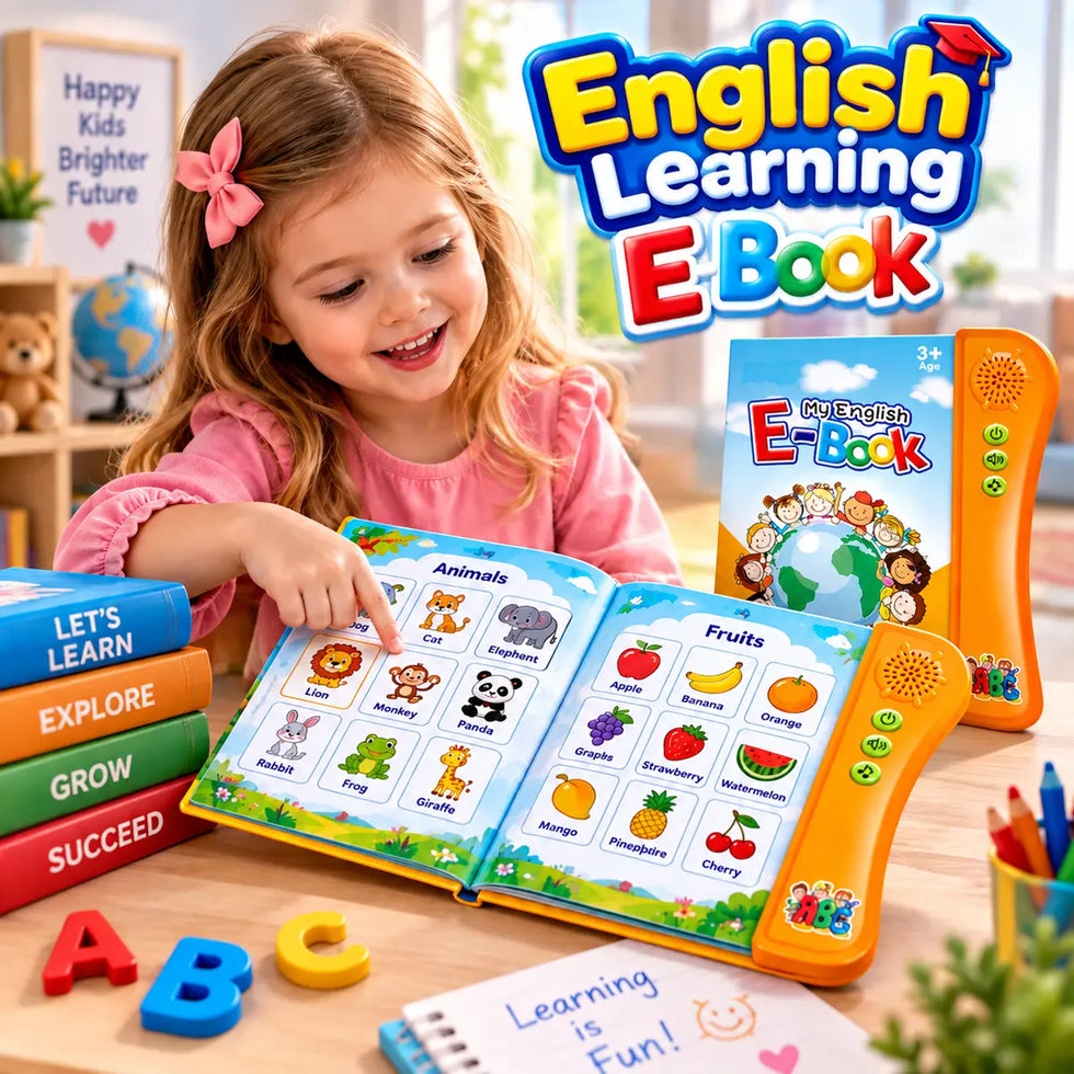 KidoKraze interactive English learning musical book for kids with colorful illustrations and engaging educational content.