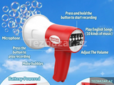 Multifunctional Megaphone Bubble Blower Toy with Voice Recorder & Music