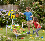 Adjustable Basketball Hoop, Ring Toss & Target Ball Game Center for Toddlers