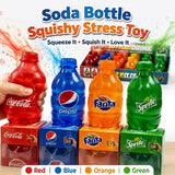Mini Drink Bottle Squishy Toy - Soft Squeeze Soda Bottle Fidget Toy