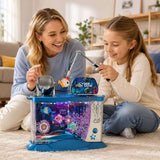 Interactive Bubble Fish Tank Toy with Magnetic Fishing Rod