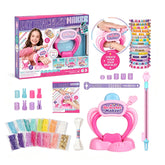 KidoKraze DIY bracelet maker machine kit for kids, featuring colorful tools and accessories for creative bracelet crafting.