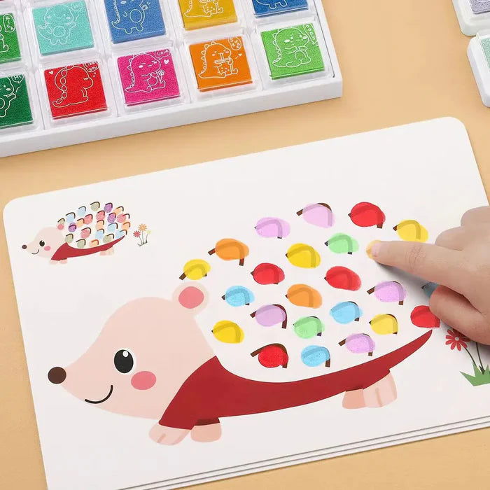Kids Finger Painting Doodle Coloring Book - KidoKraze