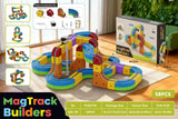 MagTrack Builder magnetic STEM track set with 49 pieces from Martin's Hub, featuring colorful magnetic rods and connectors for creative building.