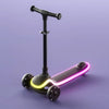 Premium 3-Wheel Foldable Kids Scooter with RGB Rainbow LED Deck & Flashing Wheels