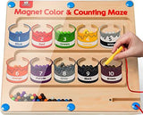 Wooden Magnetic Color Counting Sorting Maze - KidoKraze