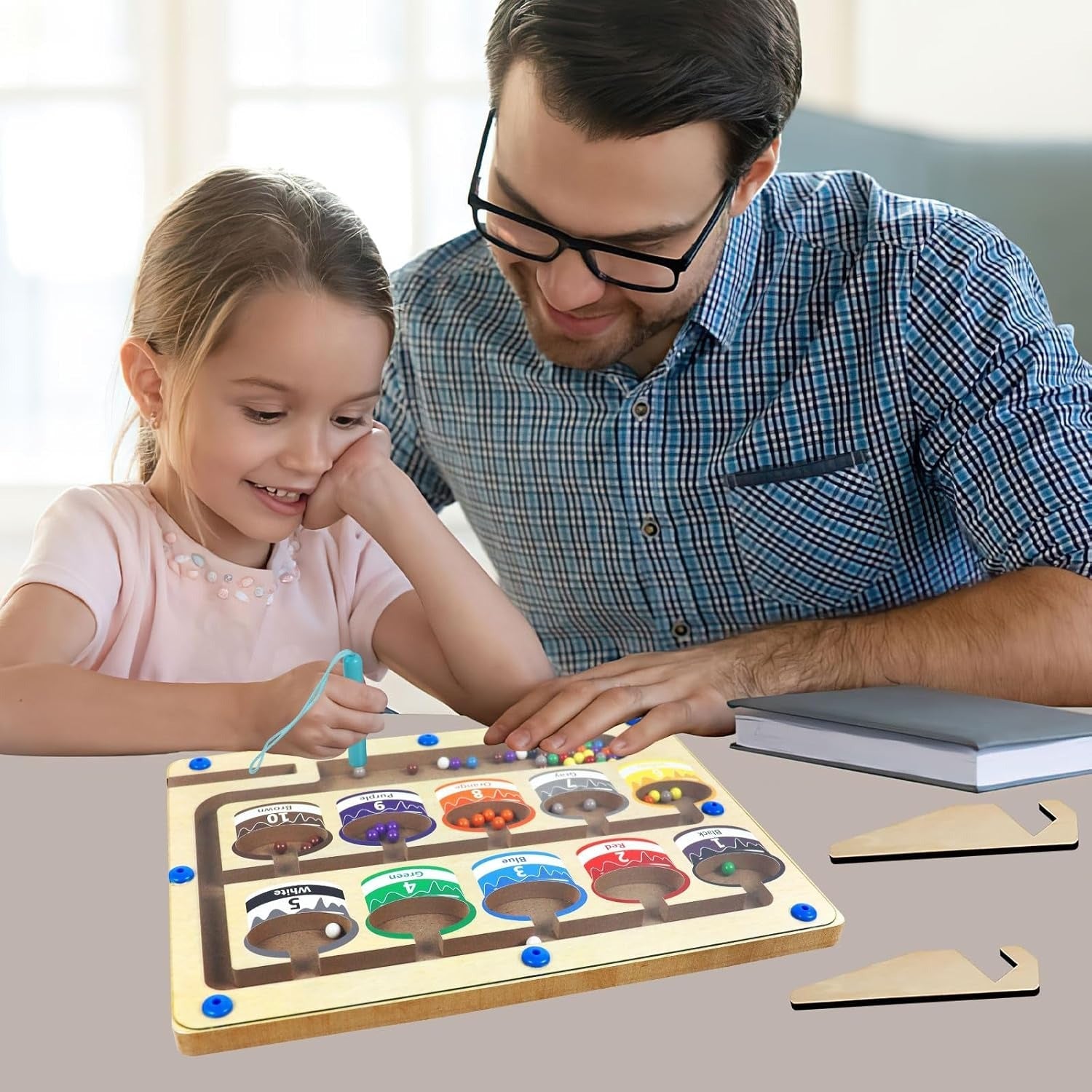 Wooden Magnetic Color Counting Sorting Maze - KidoKraze