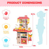KidoKraze DIY Kitchen play house for girls, colorful toy kitchen set with accessories, perfect for imaginative pretend play.
