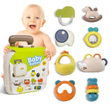 10Pcs Premium Baby Briefcase Rattles & Teether Set
