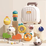 10Pcs Premium Baby Briefcase Rattles & Teether Set