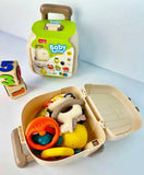 10Pcs Premium Baby Briefcase Rattles & Teether Set