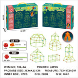 3D Tent Construction Toy Set with Cloth Sheet