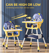 Dual-Height Convertible Station with Interactive Toy Bar & Locking Wheels