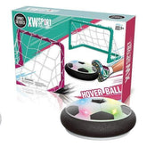 Indoor Hover Soccer Ball Set - LED Light Up Air Football with Goal Posts for Kids