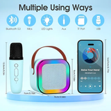 K12 Mini Wireless Mic Speaker with RGB Lights