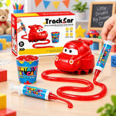 KidoKraze DIY Magic Slime Track Car Toy with colorful slime and miniature race cars on a track for creative play.