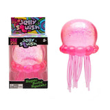 KidoKraze Nee Doh Nice Cube sensory squeeze stress toy in vibrant jelly color, flexible and soft for stress relief and sensory play.