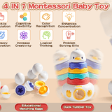 Duck Tumbler: 3-in-1 Stacker & Egg Pairing Educational Set