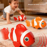 Interactive Wind-Up Clownfish Toy Set for kids