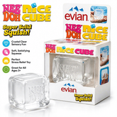 KidoKraze Evian Needoh Nice Cube stress relief squishy toy with Evian beverage-themed design and maltose slow rebound texture.