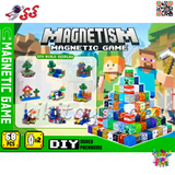 68-Piece Minecraft-Inspired Magnetic Building Blocks Set