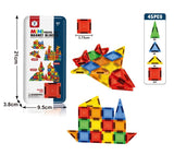 KidoKraze magnetic tile building blocks puzzle set with colorful geometric tiles for creative construction and play.