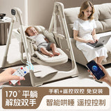 3-in-1 Smart Electric Baby Swing & High Chair with Foldable Design