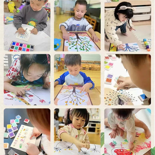 Kids Finger Painting Doodle Coloring Book Set