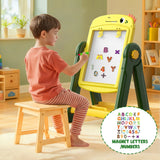 Art Easel Dual Sided Magnetic Drawing Board-24pcs