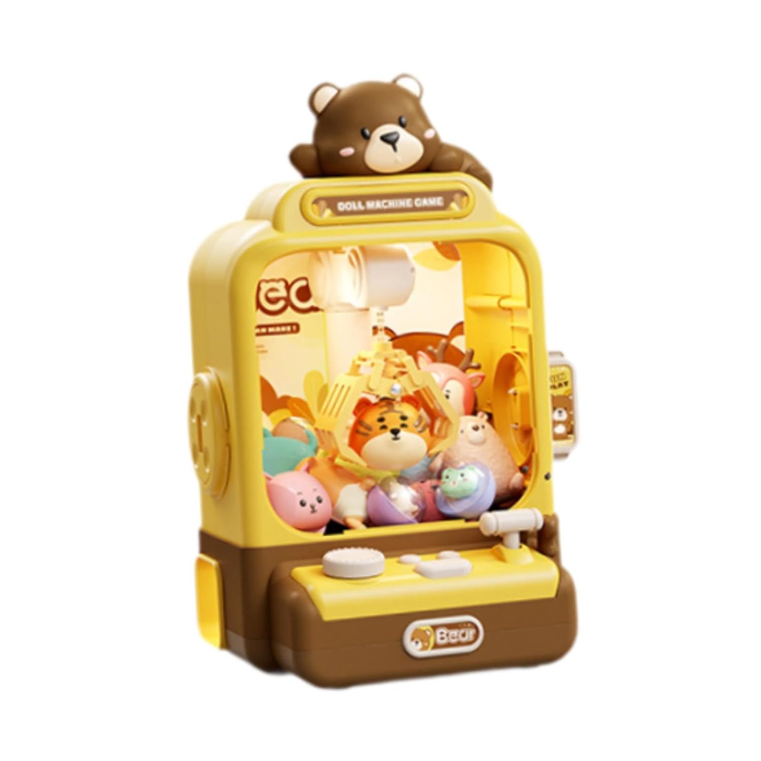 Kids Claw Machine toy by KidoKraze featuring a colorful mini arcade claw game with plush prizes inside.